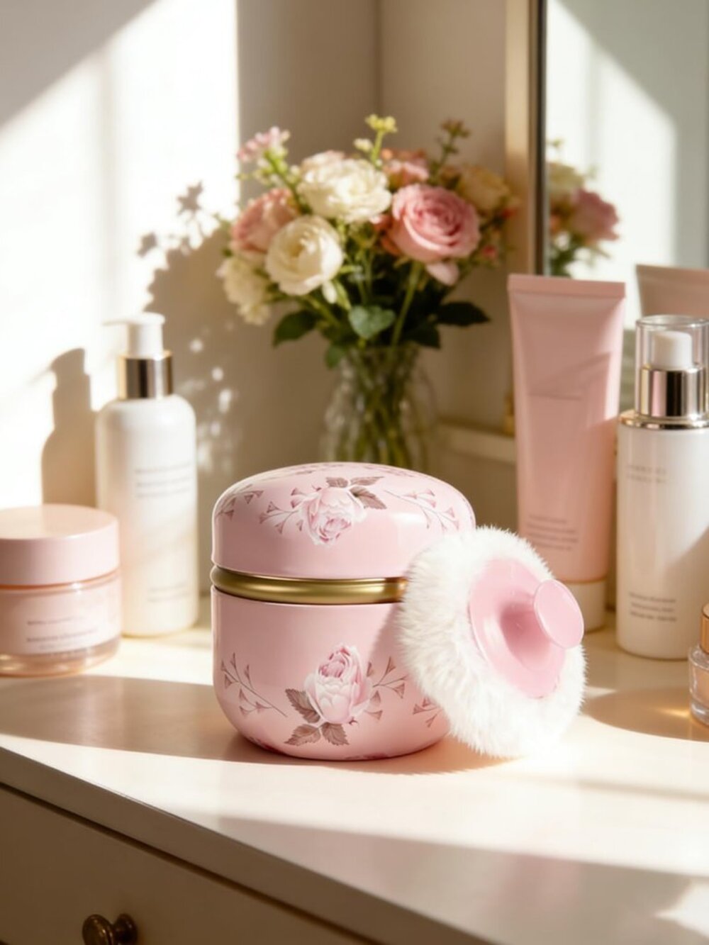 Body Powder Puff and Container, 3.15" Portable Empty Body Powder Container for B - Picture 4 of 8